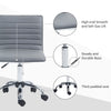 Armless Mid-Back Adjustable Office Chair with 360 Swivel Light Grey