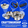 12-Pcs Stainless Steel Cookware Set – Induction Compatible Pots & Pan