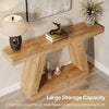 55-Inch Farmhouse Console Table, Rustic Sofa Table with Storage for Living Room
