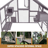 Wooden Catio Cat Enclosure Outdoor Kitty House Large Cat Run with Rainproof