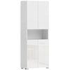180cm Tall Kitchen Cupboard, Pantry Storage Cabinet, High Gloss White