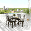 Vintage Dining Set Cast Aluminium Furniture Outdoor Garden Patio 4 Chairs Table