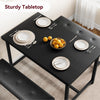Small Kitchen Table Set with 2 Upholstered Bench, Dining Table Set Dining Room