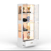 Display Cabinets with Glass Doors & RGB Lights,4 Tier Curio & Bookcase Storage
