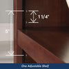2 Shelf Bookcase Small Open Storage Cabinet with Adjustable Shelf, Freestanding