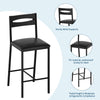 3-Piece Dining Table Set with Storage Shelves,Kitchen Table with 2 Padded Chairs