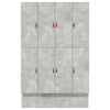 Storage Bed Frame Concrete Grey 150 cm Engineered Wood