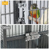 Large Parrot Cage Metal Bird Cage for Budgie with Playtop & Stand 174cm Black