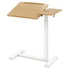 Mobile Over Bed Desk Height Adjustable Standing Laptop Cart-Natural