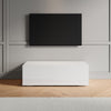 100cm High Gloss Floating TV Cabinet Stand Unit Storage Door Wall Mounted White