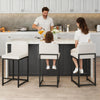 Modern Bar Stools Set of 2, Upholstered Counter Height 24.8" Bar Stools
