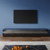 200cm Black Floating TV Cabinet Stand Unit High Gloss Storage Door Wall Mounted
