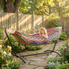 Mondeer 2 Person Hammock w/ Stand Bohemian Style Portable Garden Double Hammock