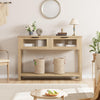 Entryway Console Table w/ 2 Glass Drawer Storage 2 Tier Sofa Table Living Room