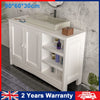 White Bathroom Under Sink Cabinet Basin Storage Cupboard Vanity Unit With 2 Door