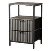 Modern 2 Drawers Bedside Table with Power Supply Nightstand Bedroom Furniture UK