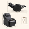 Faux Leather Electric 8-Point Vibration Massage Recliner Sofa Chair with Remote