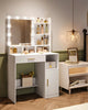 Dressing Table With Mirror Storage Makeup Desk Vanity Table Led Lights Bedroom