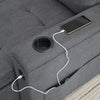 Sofa Bed Pull Out Sectional Couch Bed Convertible Settee with Storage, Grey