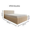 Luxury Plush Velvet Ottoman Bed Frame with Gas Lift Storage, Double & King Sizes