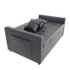 Living Room Sofa Bed Pull Out 2 SeaterConvertible Sleeper 2 with Cushions Grey