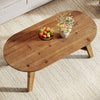 120CM Solid Wood Oval Coffee Table Modern Accent Center Table for Living Room
