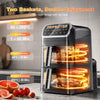 Dual Air Fryer 8L, 13 Programs with Visual Window, 2600W, 2 Years Warranty, NEW