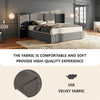 Ottoman Bed Upholstered Bed Frame With Storage, Wooden Slats Super King SIze Bed