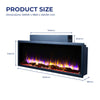 Media Wall Inset Electric Fire 3D Fuel Bed & LED Flames - Endeavour New Hawnby