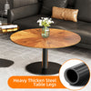 Set of 2 Round Vintage Wooden & Glass Nesting Side Coffee Tables Hallway Bedroom