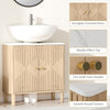 Under Sink Bathroom Cabinet for Basin without or with Pedestal, Oak