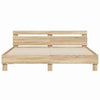 Bed Frame with LED Sonoma 193 x 203 cm Engineered Wood