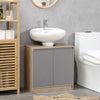 60x60cm Under-Sink Storage Cabinet w/ Adjustable Shelf 2 Doors Cabinet