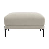 Dusk Madison Stone Grey Weave & Black Metal Pouffe RRP £399