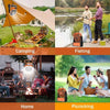 Tent Fan With LED Light Cooling Fan 10000mAh USB Rechargeable Timer for Camping