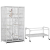 175cm Extra Large Bird Cage Rolling Metal Parrot Cage Pet Cage with Stand