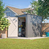 BIRCHTREE 4 x 8FT Bike Shed Metal Garden Shed Lockable Motorbike Bicycle Storage