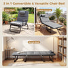 Folding Camping Cot with 6-Position Adjustable Backrest