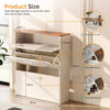Slim Shoe Cabinet 3 Tier Drop Down Hallway Storage Unit