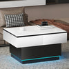 LED Extendable Coffee Table Wooden 2 Hidden Storage Modern Living Room Hzxoerrrx