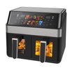 12L Dual Zone Digital Air Fryer Oven Cooker Oil Free Low Fat with 100 Tray Large