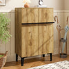 Modern Wood Shoe Cabinet with 2 Doors & Adjustable Shelves 95x60x34.5cm