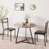 Dining Table for 2 – Round Kitchen Table with Metal Frame & Space Saving Design