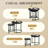 Nesting Coffee Tables Set of 2 Round Stacking Sofa Side Tables Bed/Living