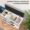 Shoe Bench Shoe Storage Rack Cabinet Organiser with Cushion Padded Seat Gckeysor