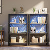 4 Tier Bookshelf with LED Lights,Open Display Shelves w/Storage Rack for Bedroom