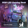 100/120cm RGB Gaming Desk Computer Desks with LED Lights Cool Gaming Atmosphere
