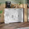 Sideboard Cabinet with Drawers Storage Buffet Cupboard 3 Door 3 Drawer White