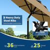 2.7M Garden Parasol Sun Shade Canopy Patio Outdoor Umbrella Crank Tilt UPF 50+