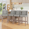 2X Wooden Breakfast Bar Stool Height Kitchen Bar Chair Padded Seat Salon Lounge